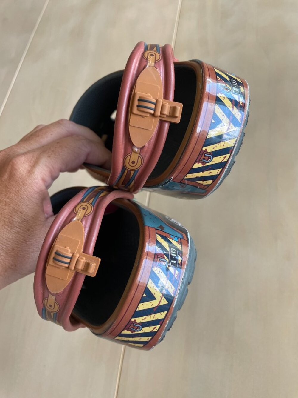 Entire Closet $5! Crocs Disney Pixar Cars Tow Mater Slip On Clog Sandals Sz 2 - Picture 4 of 9